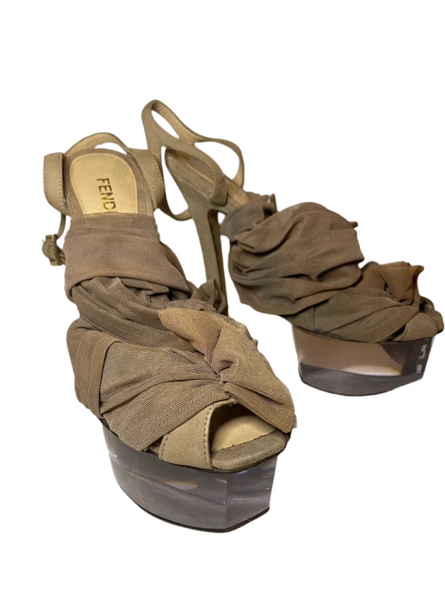 Fendi S/S 2010 Cinderella Lucite Platform Heels