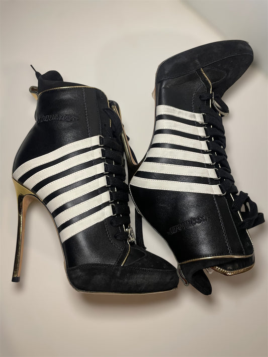 Vintage Dsquared2 Leather Sneaker Heels