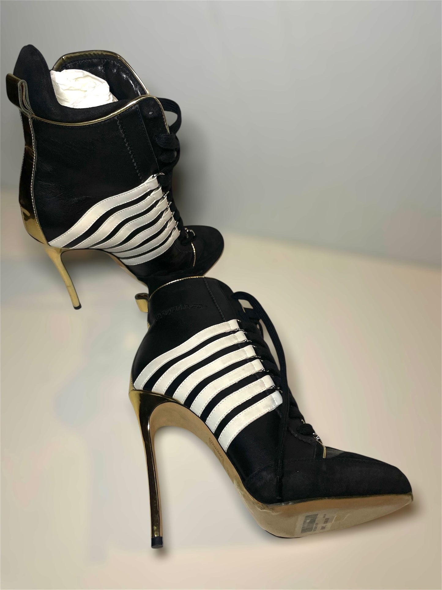 Vintage Dsquared2 Leather Sneaker Heels