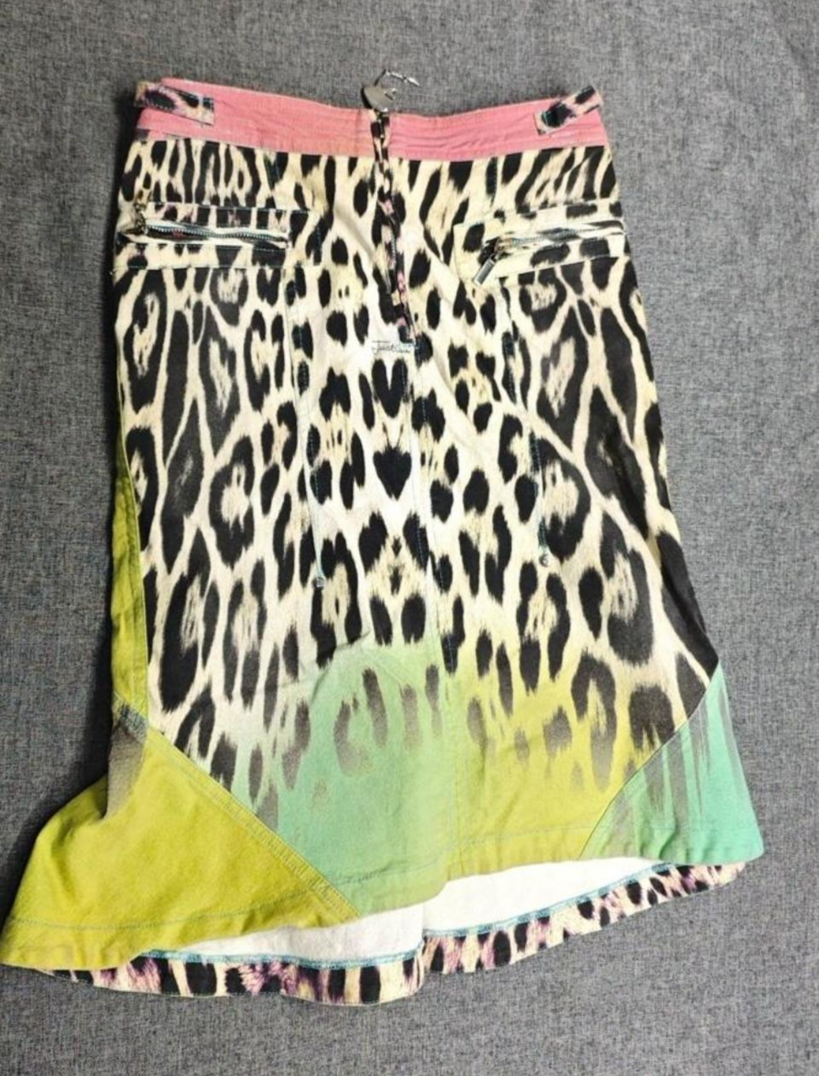 Just Cavalli Multicolor Leopard Skirt