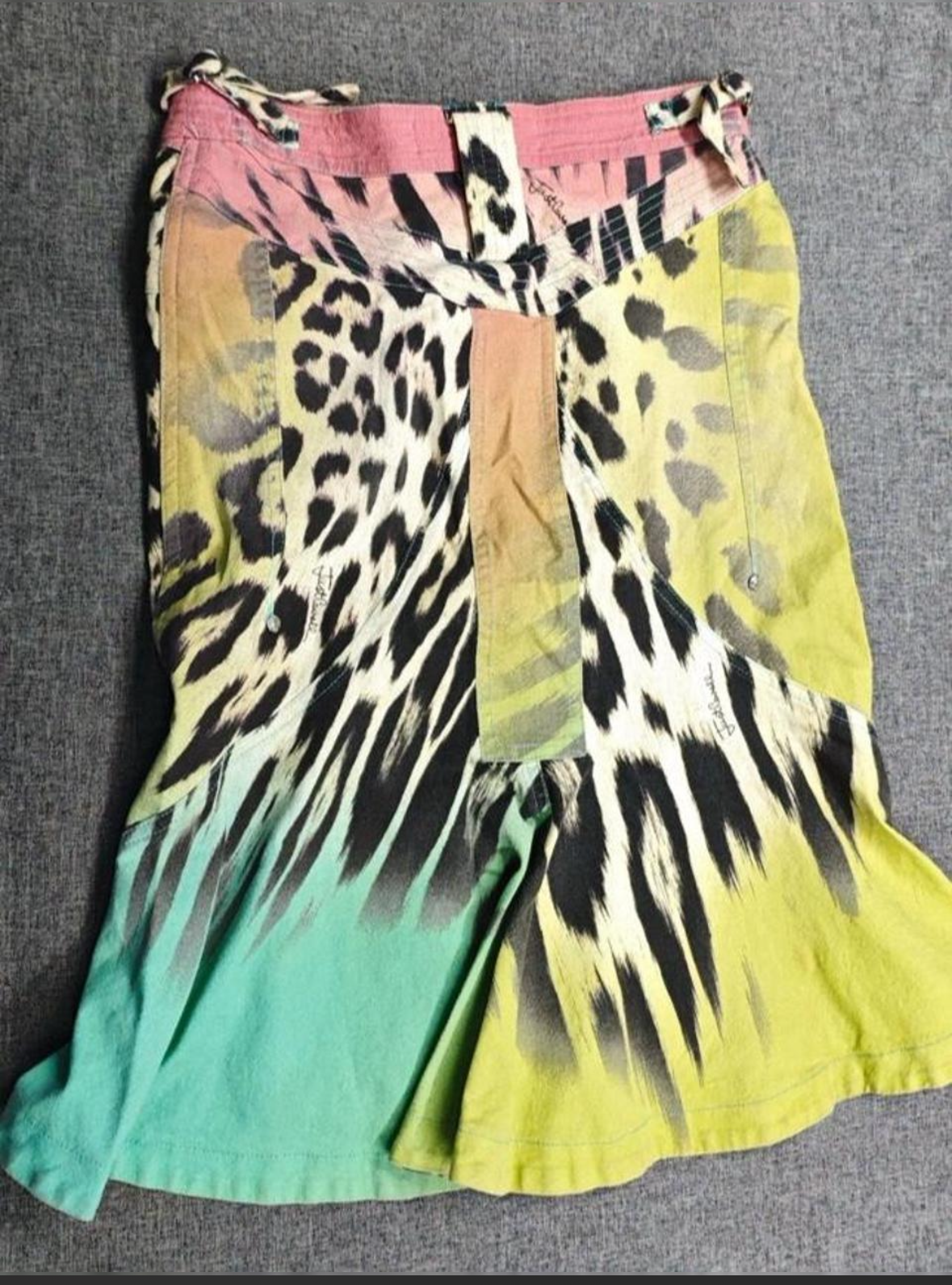 Just Cavalli Multicolor Leopard Skirt