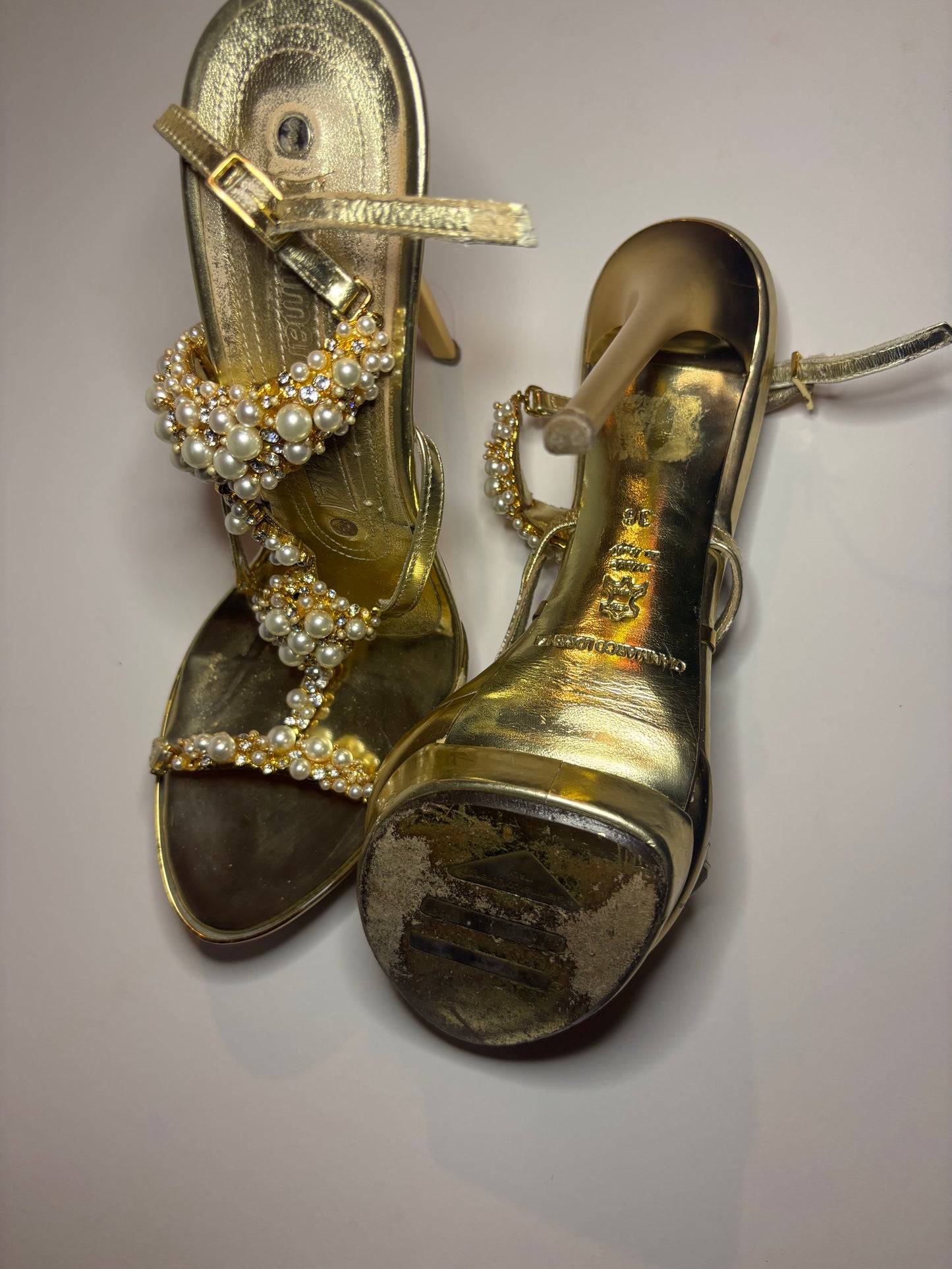 Vintage Gianmarco Lorenzi Crystal Sandals
