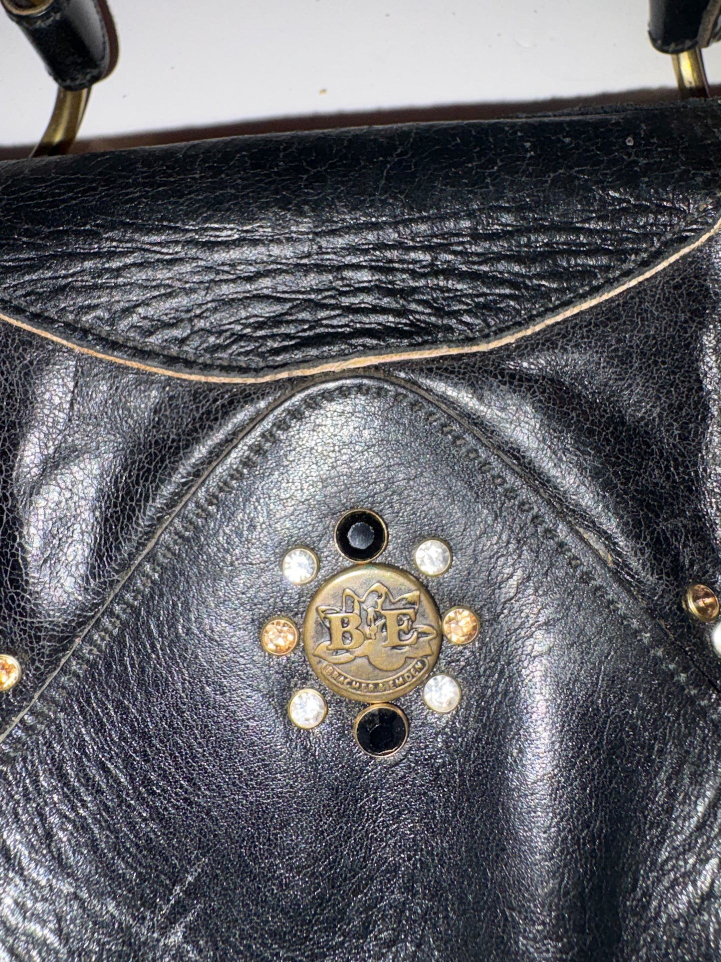 Y2k Bracher Emden Leather Embolished Shoulder Bag