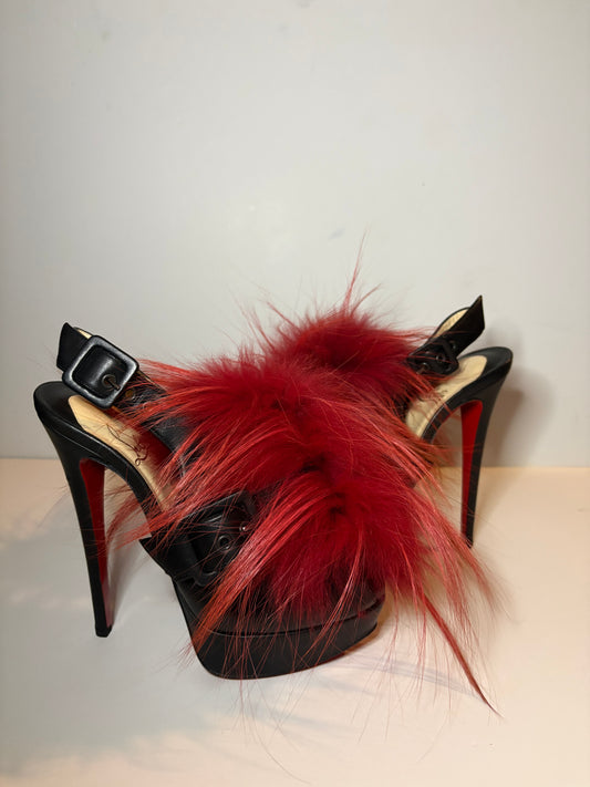 Christian Louboutin 2011 Splash Fur Sandals
